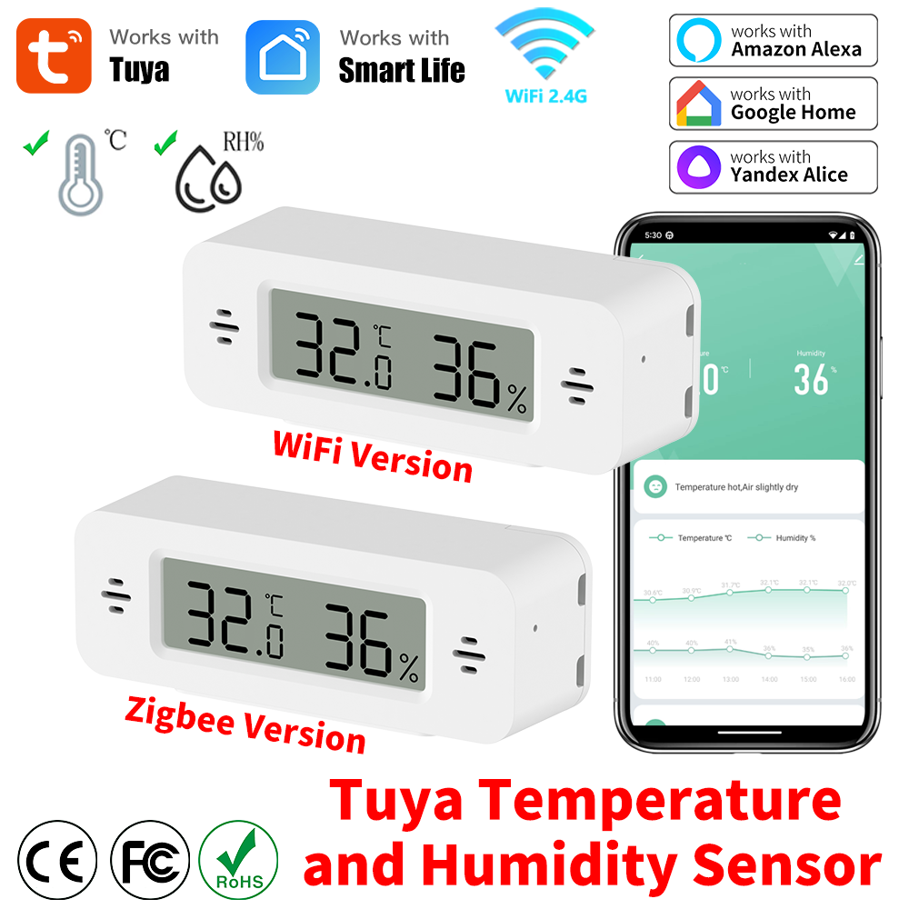 Smart Home Automation Kit - Tuya WiFi/Zigbee capteur de température et