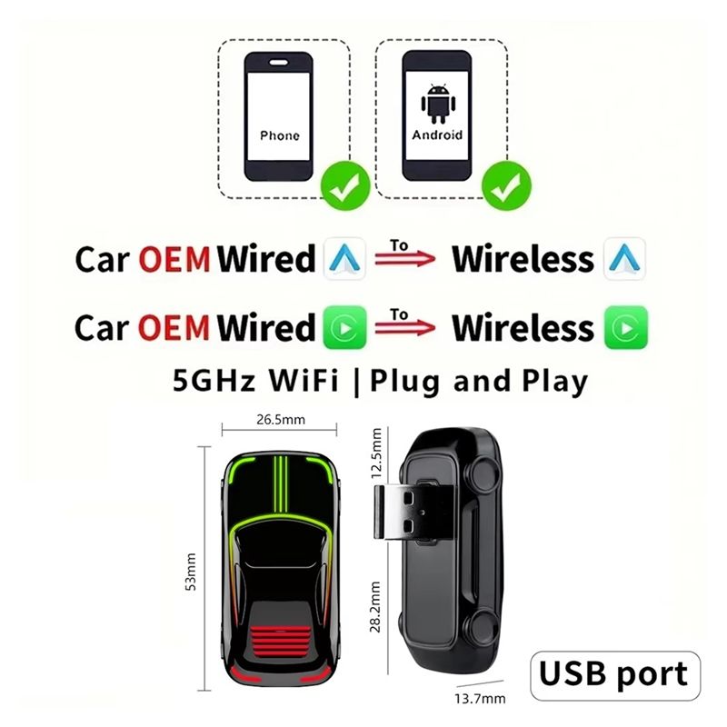 Adaptateur Carplay sans fil, A - Wifi Smart Plug avis et prix