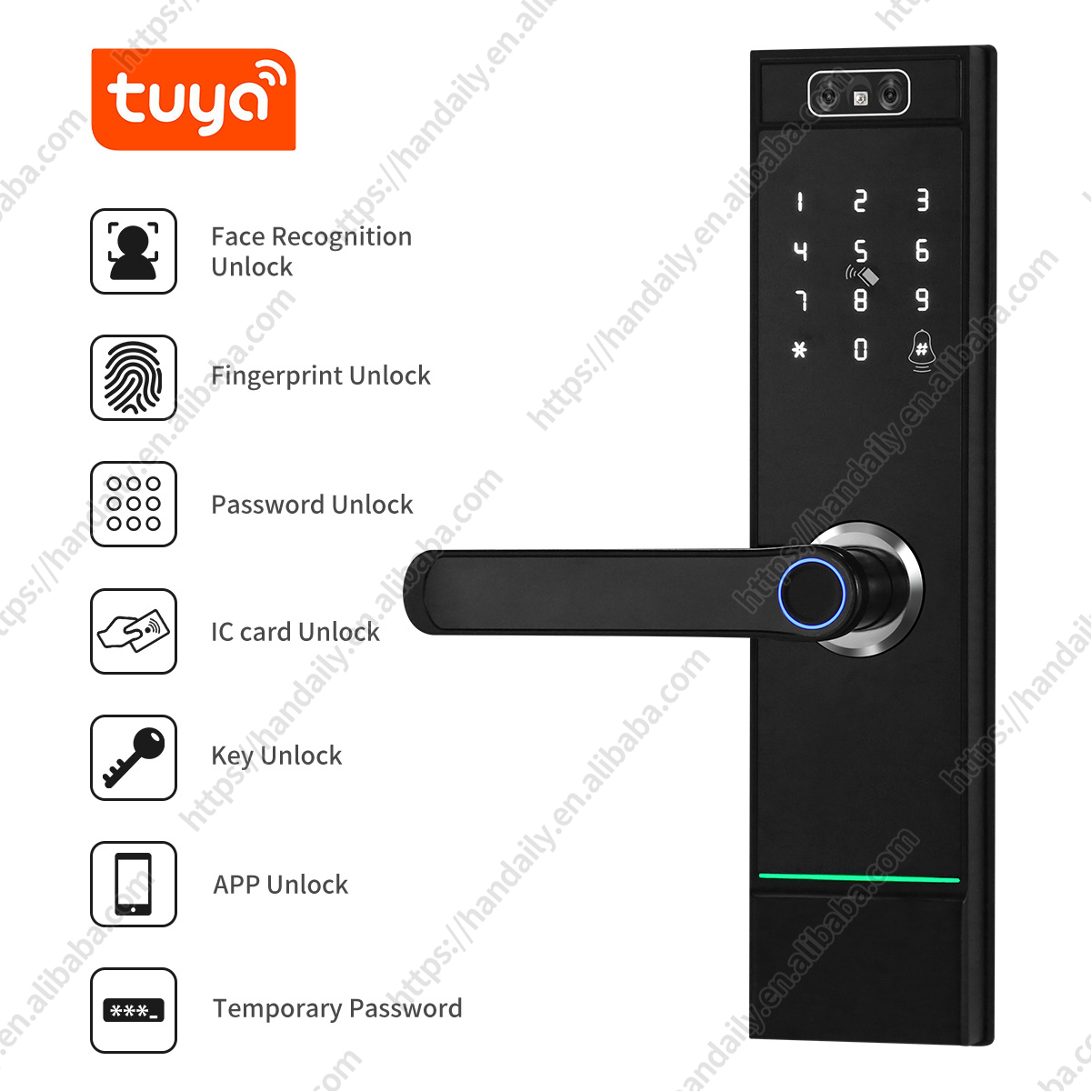 Haute sécurité en gros 3d reco - Smart Door Lock Wifi avis et prix